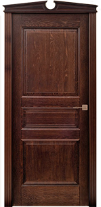 Межкомнатная дверь из массива дуба Д5 ПГ дуб чёрный патина