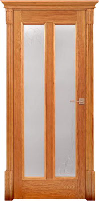 Межкомнатная дверь фабрики Поставский МЦ модель Д2 ПО со стеклом дуб натуральный