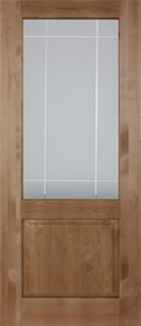 Межкомнатная дверь Поставского МЦ модель М13 ПО со стеклом лак орех 5%