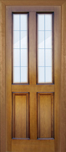 Межкомнатная дверь Поставского МЦ модель М1 ПО со стеклом патина