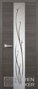 Межкомнатная дверь Соммер широкое зеркало Серый нордик